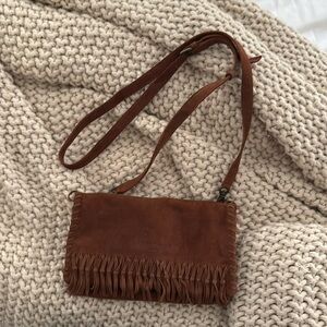 Liebeskind Suede Fringe Shoulder/Crossbody Bag